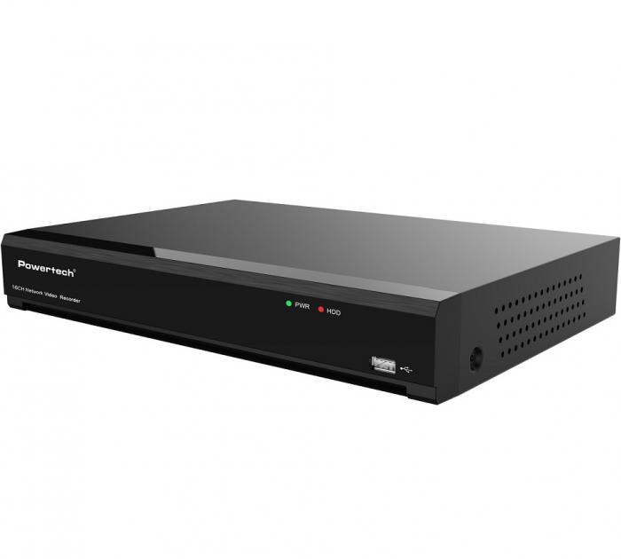 ΚΑΤΑΓΡΑΦΙΚΟ NVR POWERTECH PT-1599 8MP H.264+/H.265+ 16 CHANNEL