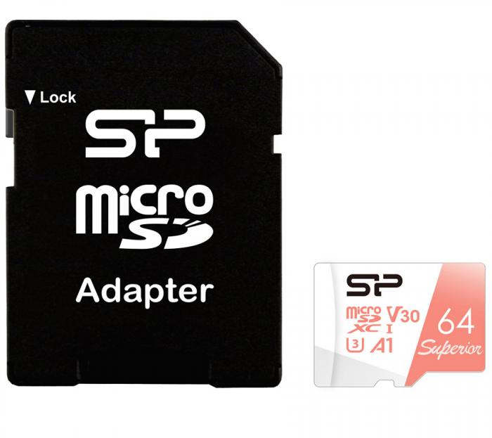 ΚΑΡΤΑ ΜΝΗΜΗΣ SILICON POWER 64GB C10 UHS-I U3 A1 V30