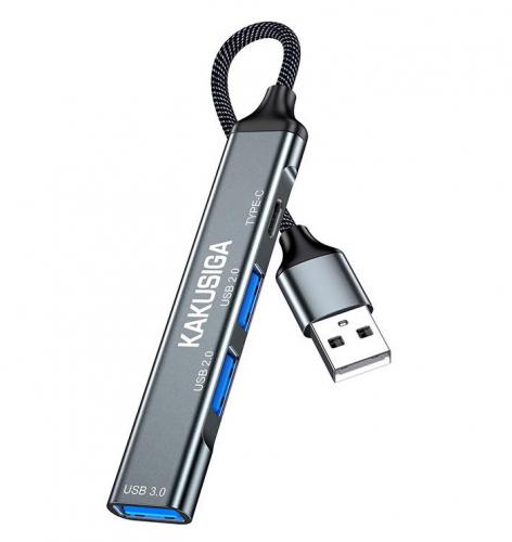 HUB USB ΣΕ 4x USB 3.2 KAKUSIGA KSC-1416 GREY