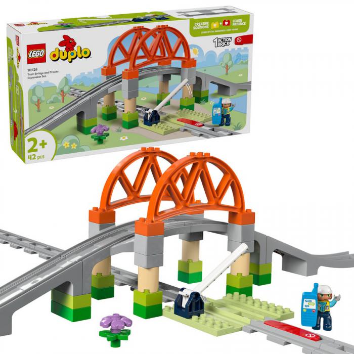 LEGO DUPLO TOWN: TRAIN BRIDGE AND TRACKS EXPANSION SET 10426