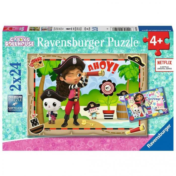 ΠΑΖΛ RAVENSBURGER: GABBY'S DOLLHOUSE - LET'S PIRATE PARTY! 2 x 24 PCS 5710