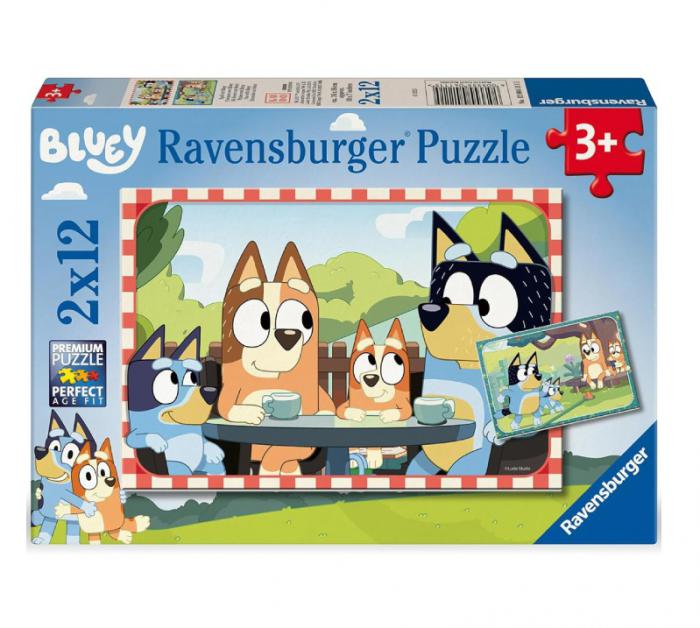 ΠΑΖΛ RAVENSBURGER: BLUEY AND THE HEELER FAMILY 2 x 12 PCS 12004111