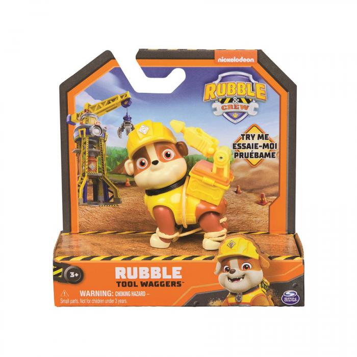 ΠΑΙΧΝΙΔΙ SPIN MASTER PAW PATROL: RUBBLE AND CREW - RUBBLE TOOL WAGGERS ACTION PUP 20148305