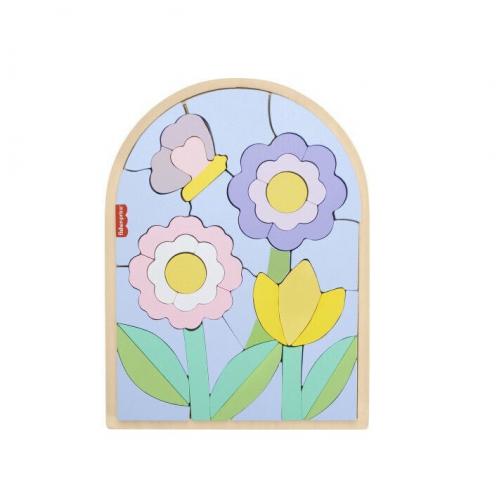 ΠΑΖΛ FISHER-PRICE: WOODEN FLOWER BLOCKS HXT97