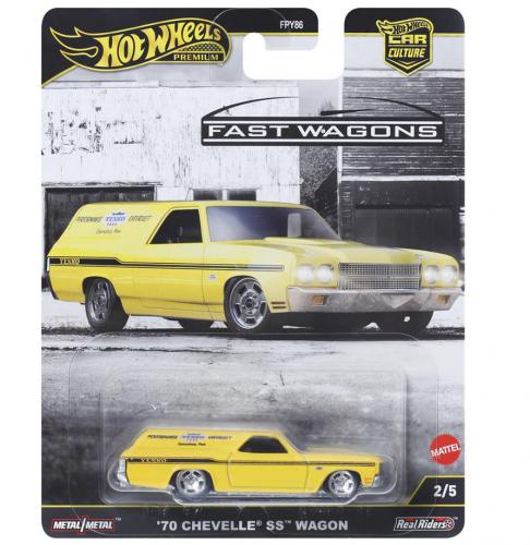 ΠΑΙΧΝΙΔΙ MATTEL HOT WHEELS PREMIUM CAR CULTURE: FAST WAGONS - '70 CHEVELLE SS WAGON JBK67