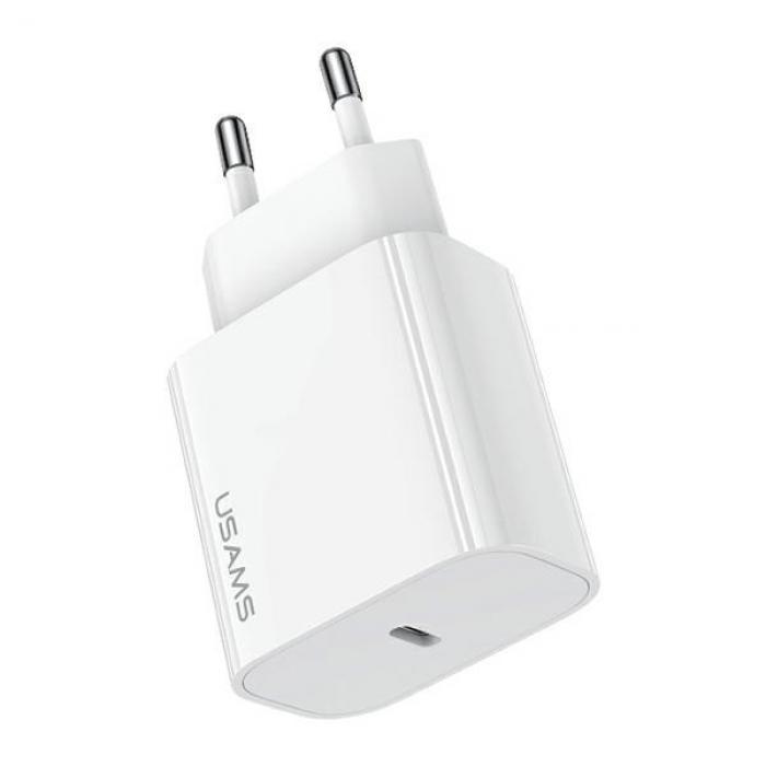 ΦΟΡΤΙΣΤΗΣ ΤΟΙΧΟΥ USAMS CC226 USB-C 20W WHITE