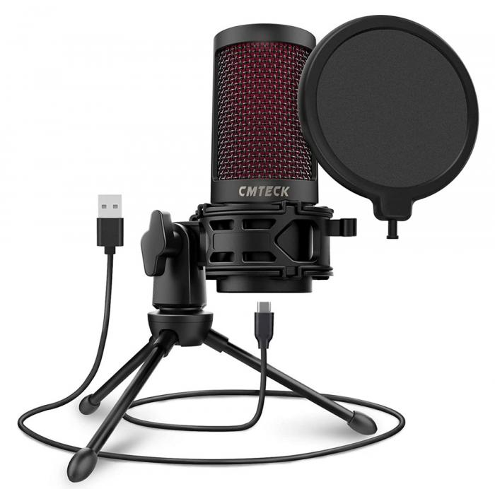 ΕΝΣΥΡΜΑΤΟ ΜΙΚΡΟΦΩΝΟ CMTECK XM550 BLACK