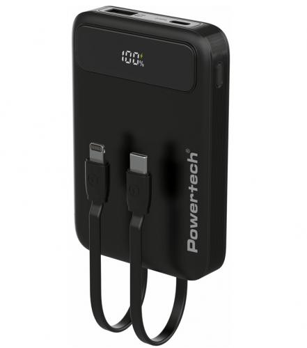 POWER BANK POWERTECH PT-1417 10000mAh 22.5W BLACK