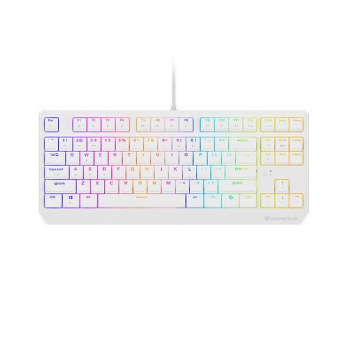 ΠΛΗΚΤΡΟΛΟΓΙΟ GAMING GENESIS THOR 230 TKL US RGB MECHANICAL OUTEMU BROWN WHITE HOT SWAP NKG-2080