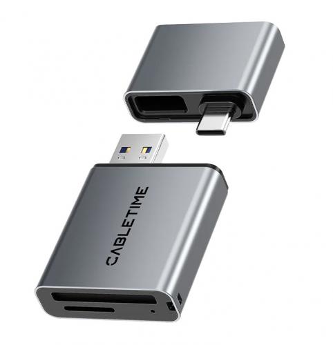 CARD READER CABLETIME CT-ACCD3-AG GREY
