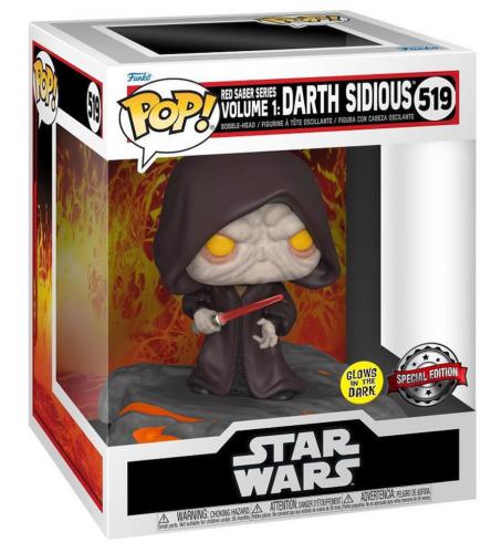 ΦΙΓΟΥΡΑ FUNKO POP! RED SABER SERIES VOLUME 1: DARTH SIDIOUS #519 BOBBLE-HEAD