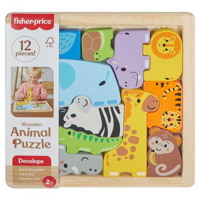 ΠΑΖΛ FISHER-PRICE WOODEN ANIMAL JFG10
