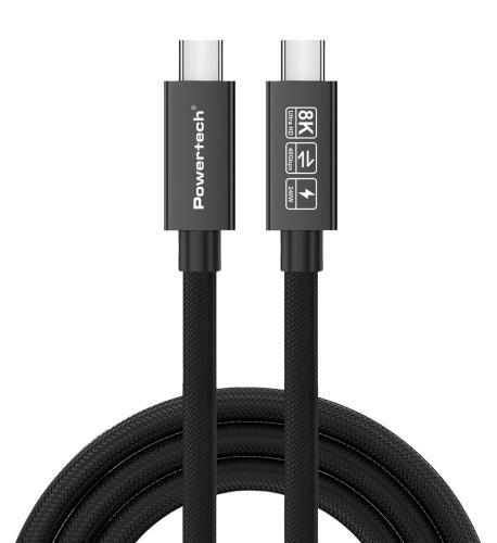 ΚΑΛΩΔΙΟ ΣΥΝΔΕΣΗΣ USB ΣΕ USB-C POWERTECH PTR-0165 USB4 240W 40Gbps 8K/60Hz 1M BLACK