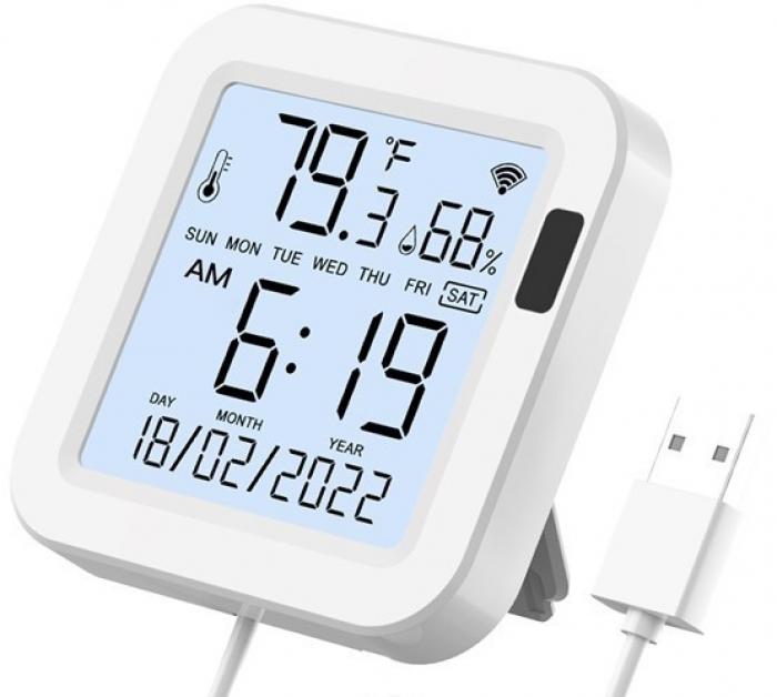 ΘΕΡΜΟΜΕΤΡΟ - ΥΓΡΟΜΕΤΡΟ SMART WSS-FL-TH16-WH