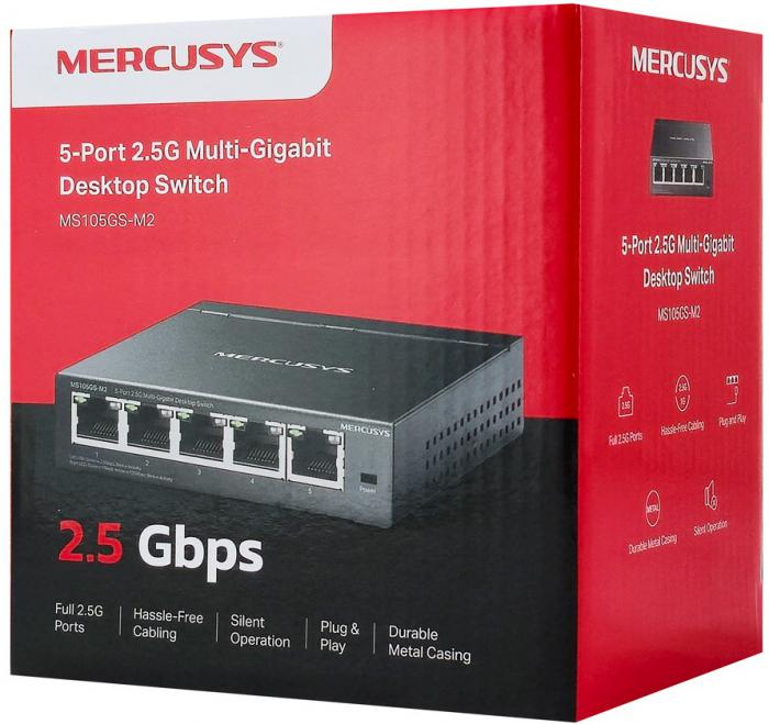 SWITCH MERCUSYS 5 PORTS 2.5Gbps MS105GS-M2
