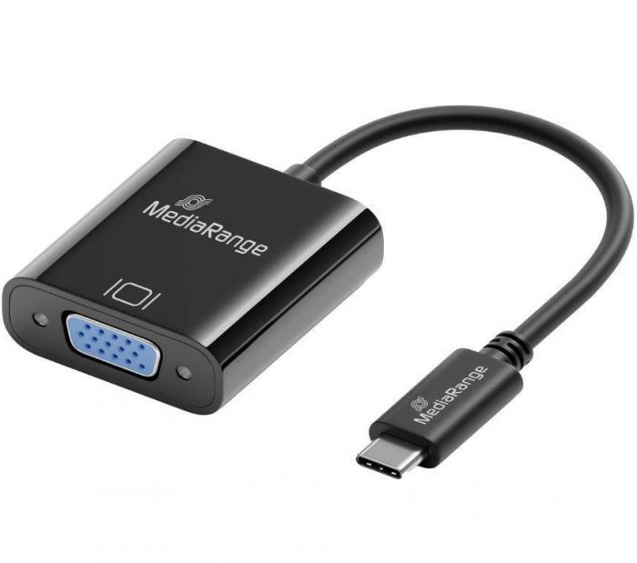 ADAPTOR MEDIARANGE USB-C ΣΕ VGA MRCS229 BLACK