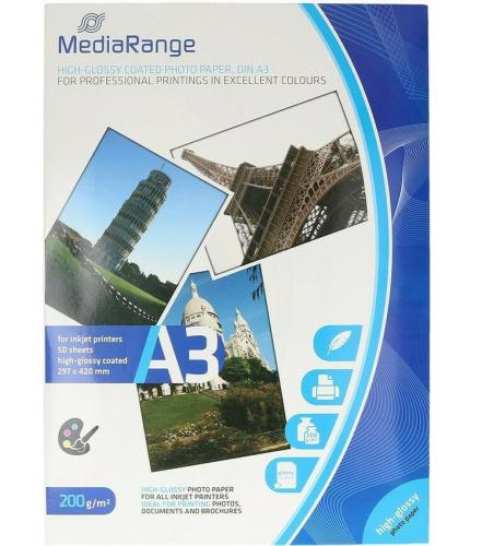 ΦΩΤΟΓΡΑΦΙΚΟ ΧΑΡΤΙ MEDIARANGE HIGH GLOSSY A3 200gr/m² MRINK109