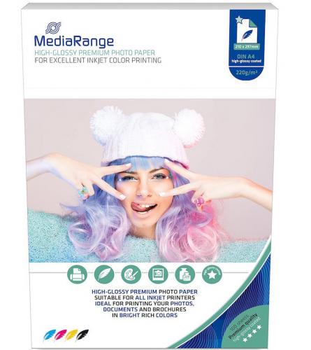 ΦΩΤΟΓΡΑΦΙΚΟ ΧΑΡΤΙ MEDIARANGE HIGH GLOSSY A4 220gr/m² MRINK103