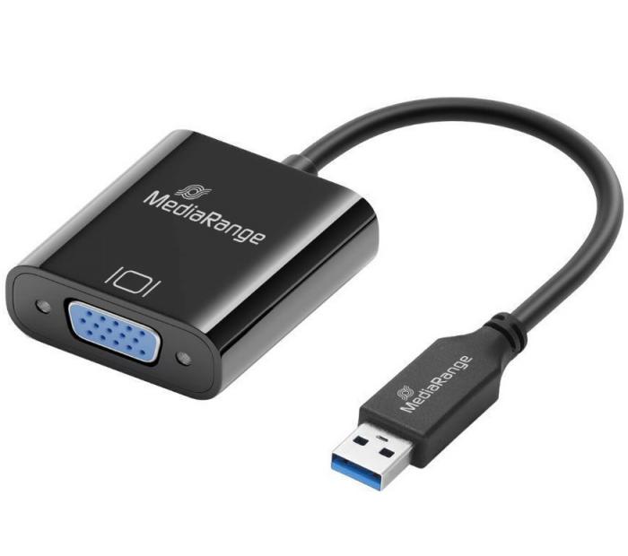 ADAPTOR MEDIARANGE USB-A 3.0 ΣΕ VGA HD15 MRCS230 BLACK