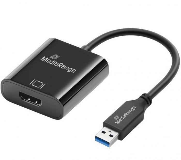 ADAPTOR MEDIARANGE USB-A ΣΕ HDMI MRCS232 BLACK