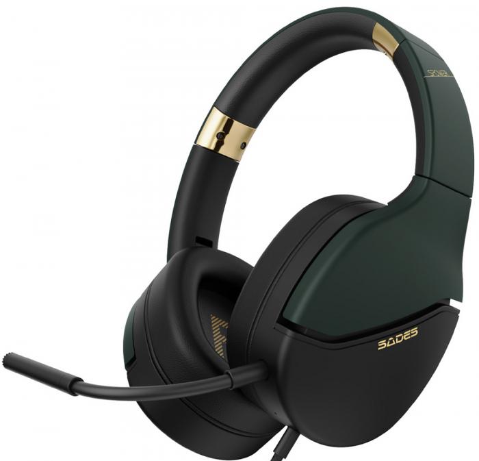 ΑΚΟΥΣΤΙΚΑ GAMING SADES SPOWER ΓΙΑ PC PS4 PS5 XBOX ONE XBOX SERIES X/S SWITCH BLACK - GREEN