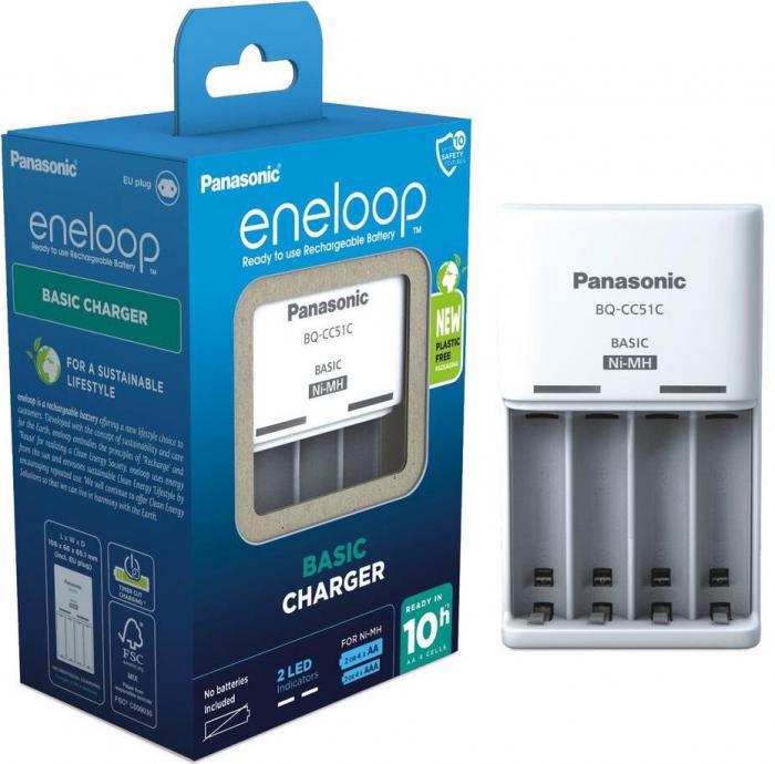 ΦΟΡΤΙΣΤΗΣ ΜΠΑΤΑΡΙΩΝ PANASONIC ENELOOP AA/AAA BQ-CC51