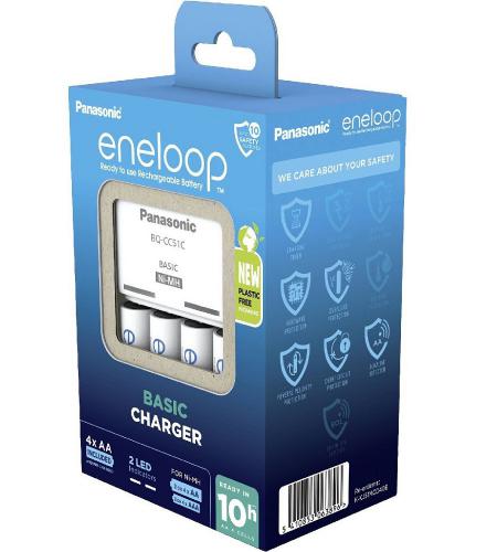 ΦΟΡΤΙΣΤΗΣ ΜΠΑΤΑΡΙΩΝ PANASONIC ENELOOP AA/AAA BK-3MCDE ΜΕ 4xAA 2000mAh ΜΠΑΤΑΡΙΕΣ