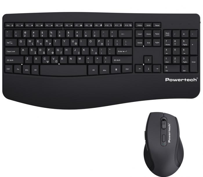 ΑΣΥΡΜΑΤΟ ΠΛΗΚΤΡΟΛΟΓΙΟ ΜΕ ΠΟΝΤΙΚΙ POWERTECH PT-1490 BLACK