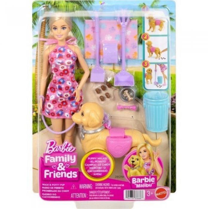 ΚΟΥΚΛΑ MATTEL BARBIE: BARBIE AND HER PETS - BARBIE PUPPY WALK JJB46