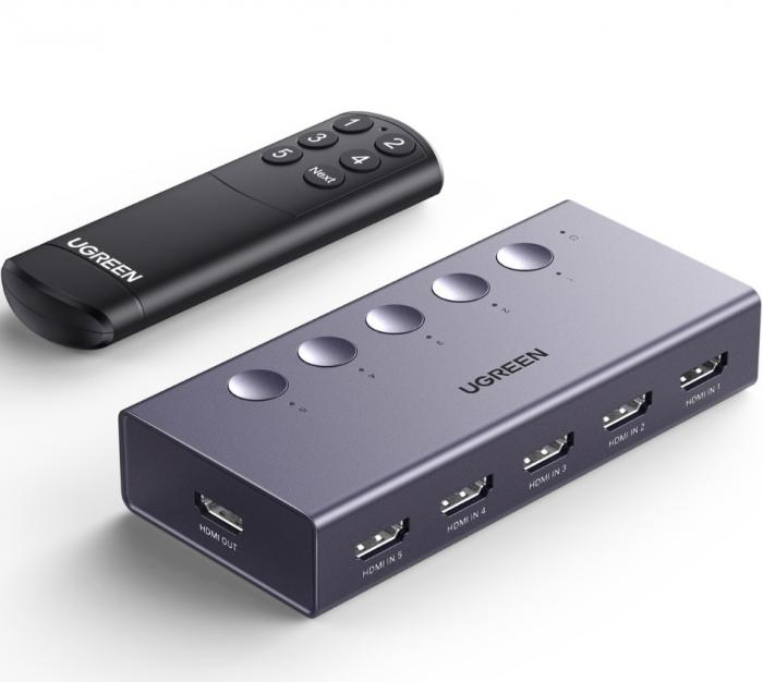HDMI SWITCH UGREEN 5 PORT 4K/60HZ CM568 25857