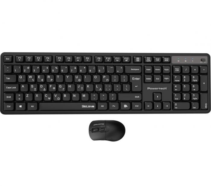 ΑΣΥΡΜΑΤΟ ΠΛΗΚΤΡΟΛΟΓΙΟ ΜΕ ΠΟΝΤΙΚΙ POWERTECH PT-1541 BLACK