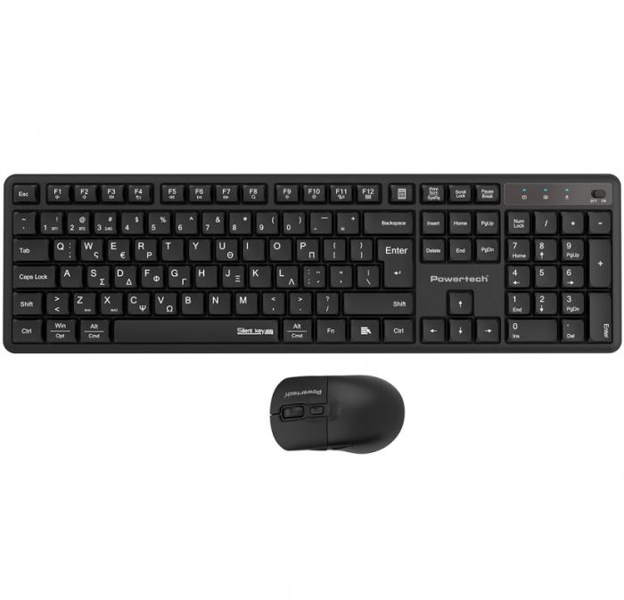 ΑΣΥΡΜΑΤΟ ΠΛΗΚΤΡΟΛΟΓΙΟ ΜΕ ΠΟΝΤΙΚΙ POWERTECH PT-1540 BLACK
