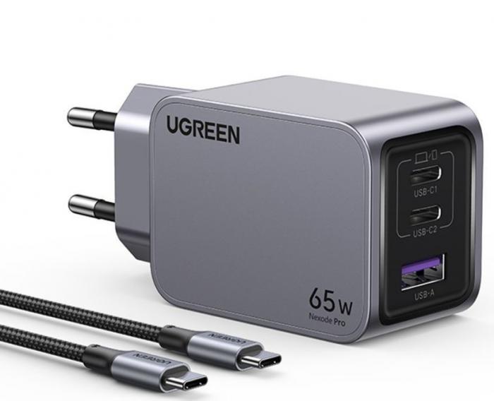 ΦΟΡΤΙΣΤΗΣ ΤΟΙΧΟΥ UGREEN X755 25871 65W GaN PD GREY