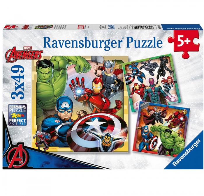 ΠΑΖΛ RAVENSBURGER: MARVEL - THE MIGHTY AVENGERS 3x49 PCS 8040
