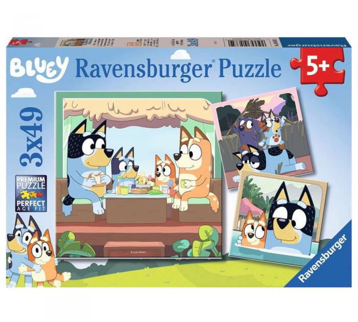 ΠΑΖΛ RAVENSBURGER: BLUEY - BLUEY'S ADVENTURES! 3x49 PCS 05685