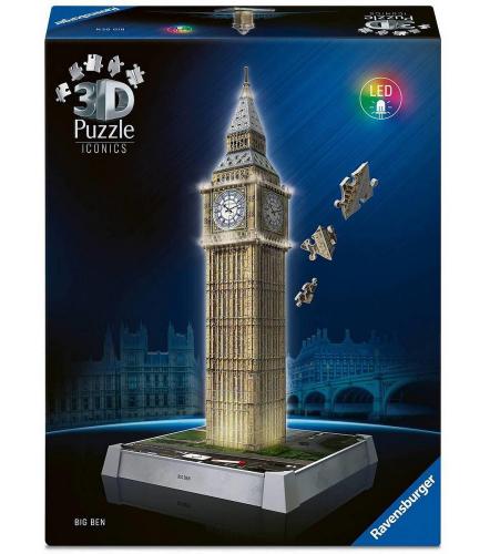 ΠΑΖΛ RAVENSBURGER: 3D ICONICS - BIG BEN NIGHT EDITION 216 PCS 12008025