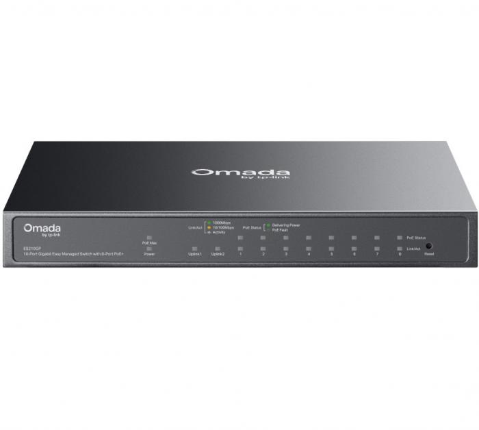 SWITCH TP-LINK ES210GP 10 PORTS 10/100/1000Mbps PoE+