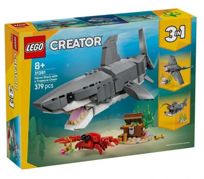 LEGO CREATOR: FIERCE SHARK WITH A TREASURE CHEST 31381