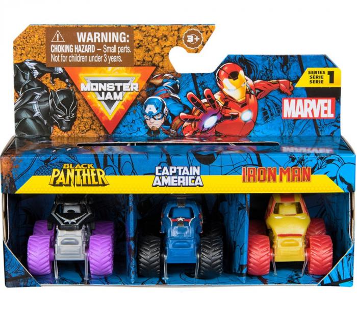 ΠΑΙΧΝΙΔΙ SPIN MASTER MARVEL MONSTER JAM: MINI JAMS - WINTER SOLDIER - CAPTAIN AMERICA - WAR MACHINE 3 PACK BUNDLE 20149560