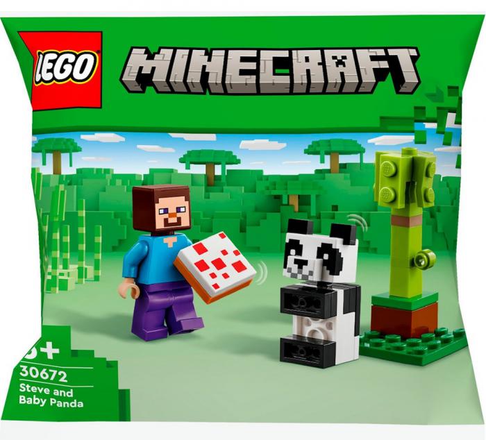 LEGO MINECRAFT STEVE AND BABY PANDA 30672