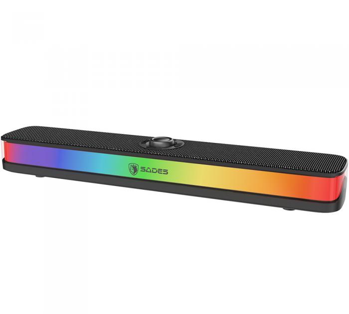 BLUETOOTH ΗΧΕΙΟ SADES POSEVOLT SOUNDBAR RGB 10W BLACK