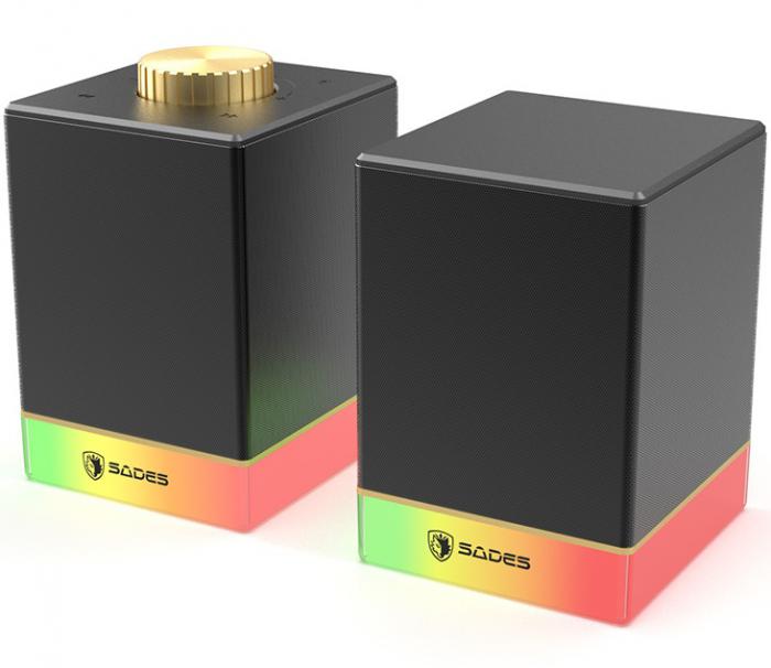 BLUETOOTH ΗΧΕΙΑ SADES DIONSYN RGB 2x5W BLACK