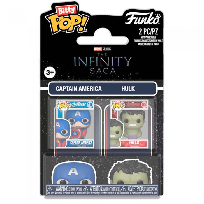 ΦΙΓΟΥΡΕΣ FUNKO BITTY POP! 2-PACK CAPTAIN AMERICA AND HULK