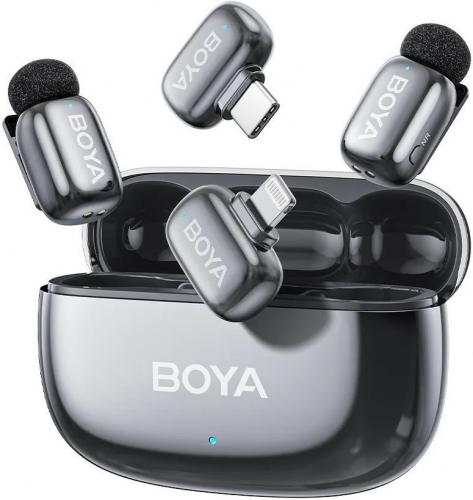 ΑΣΥΡΜΑΤΑ ΜΙΚΡΟΦΩΝΑ BOYA MINI 2 LIGHTNING AND TYPE-C SPACE GREY