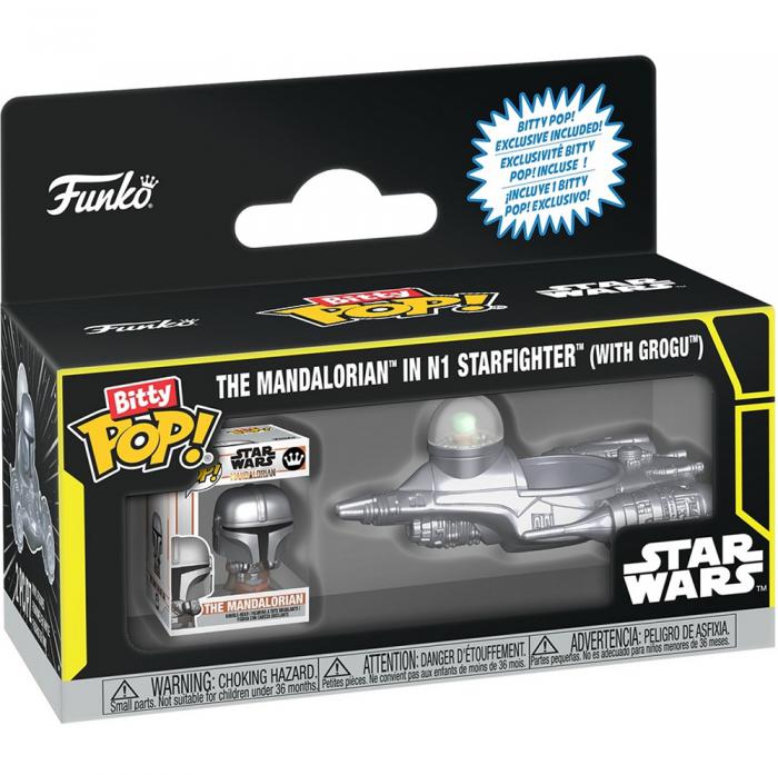 ΦΙΓΟΥΡΑ FUNKO BITTY POP! RIDES: STAR WARS - THE MANDALORIAN IN N1 STARFIGHTER (WITH GROGU)