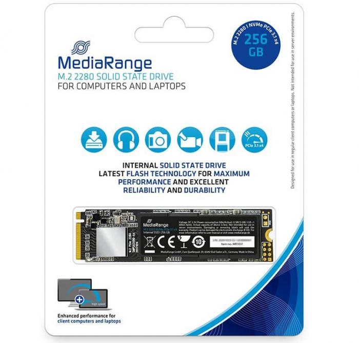 ΔΙΣΚΟΣ SSD MEDIARANGE 256GB M.2 2280 NVMe MR1031