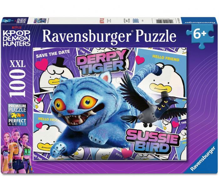 ΠΑΖΛ RAVENSBURGER: K-POP DEMON HUNTERS - DERPY TIGER AND SUSSIE BIRD XXL 100PCS 12003529