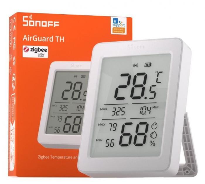 ΘΕΡΜΟΜΕΤΡΟ - ΥΓΡΟΜΕΤΡΟ SMART SONOFF SNZB-02DR2 WHITE