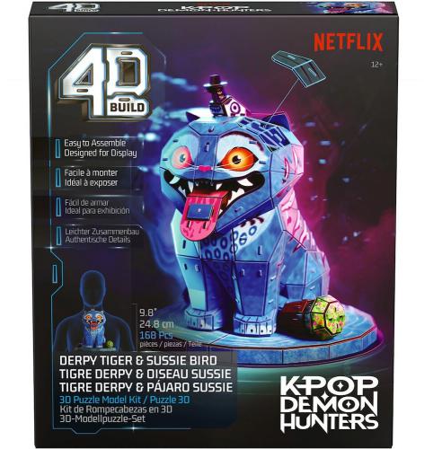 ΠΑΖΛ SPIN MASTER 4D BUILT: KPOP DEMON HUNTERS - DERPY TIGER AND SUSSIE BIRD 6077589