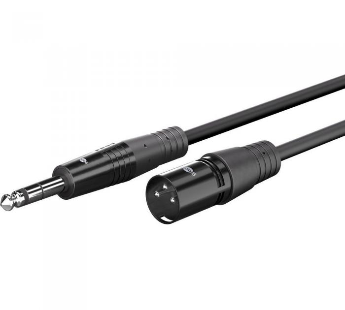 ΚΑΛΩΔΙΟ GOOBAY XLR ΑΡΣ. ΣΕ 6.3ΜΜ ΑΡΣ. 80049 1M BLACK